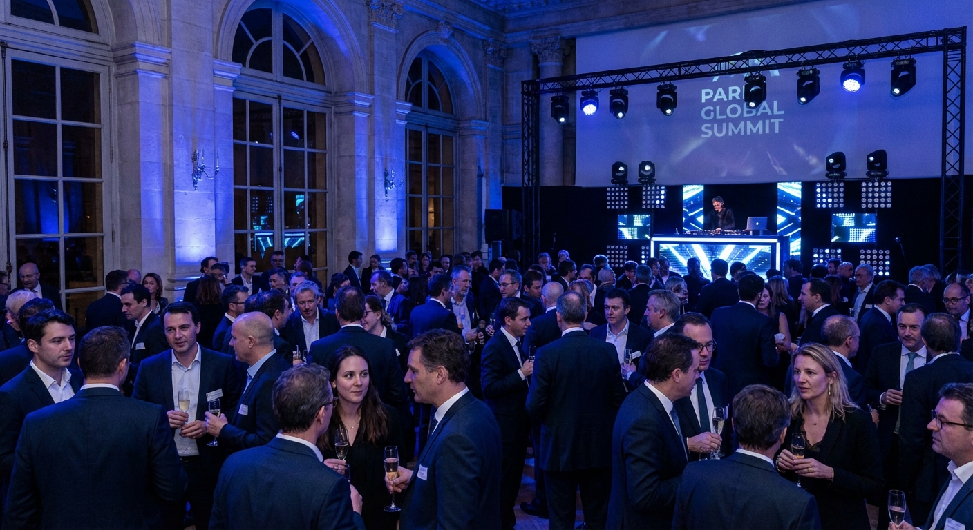 Gala d'entreprise avec DJ et eclairages professionnels