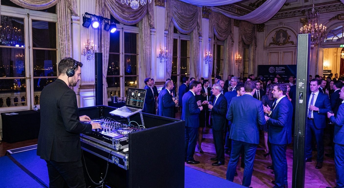 DJ professionnel lors d'un evenement corporate a Paris
