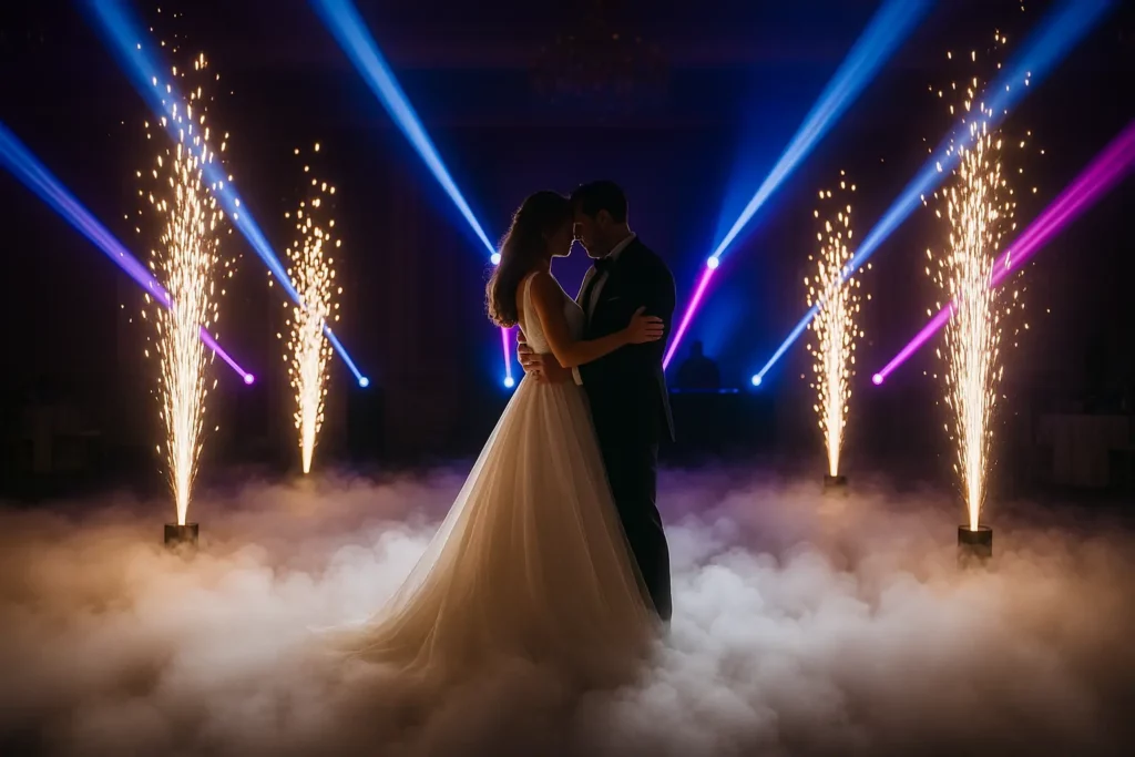 éclairage led dynamique pour soirée mariage mixte à Paris et en Île-de-France