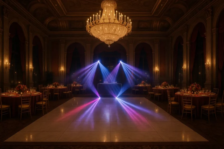salle de réception préparée pour mariage oriental à Paris et en Île-de-France
