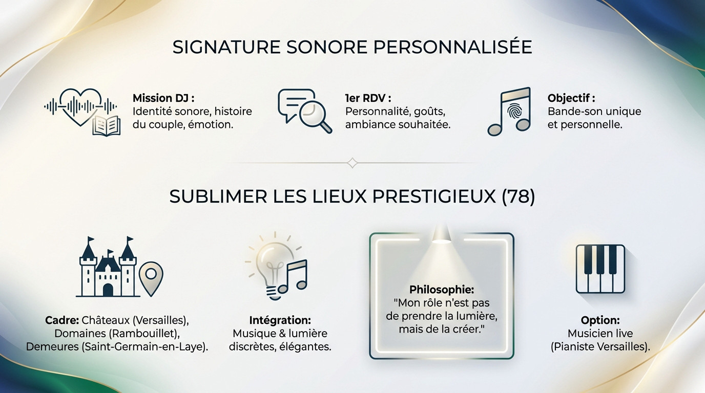 Animation DJ mariage haut de gamme dans un château des Yvelines