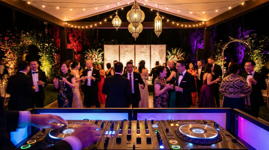 espace réception mariage avec installation DJ Dadicool en Île-de-France
