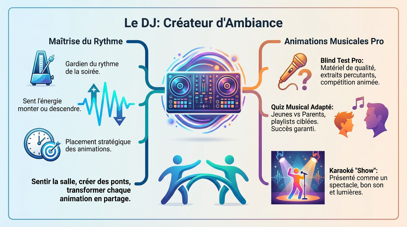 Amine DJ animant une soirée de mariage avec élégance et énergie