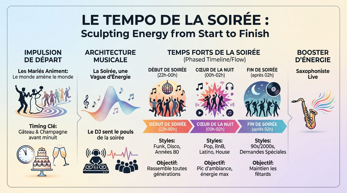 DJ ajustant le tempo pour une animation soirée dansante mariage réussie