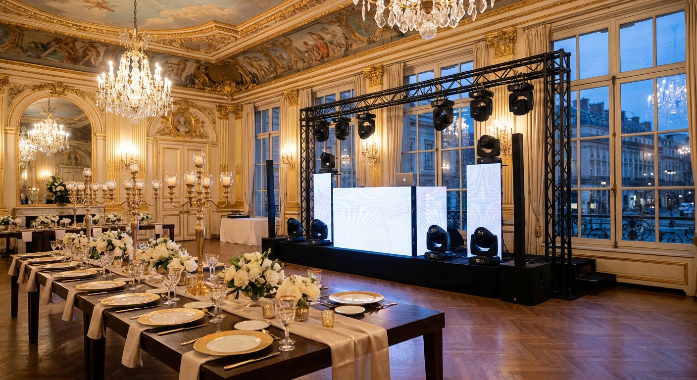 Reception mariage oriental elegante avec DJ