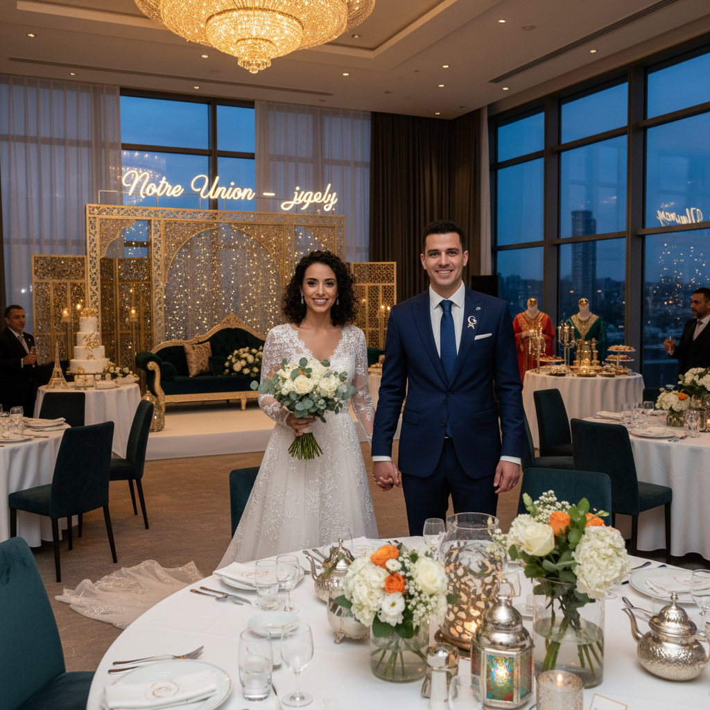 Couple lors d'un mariage mixte