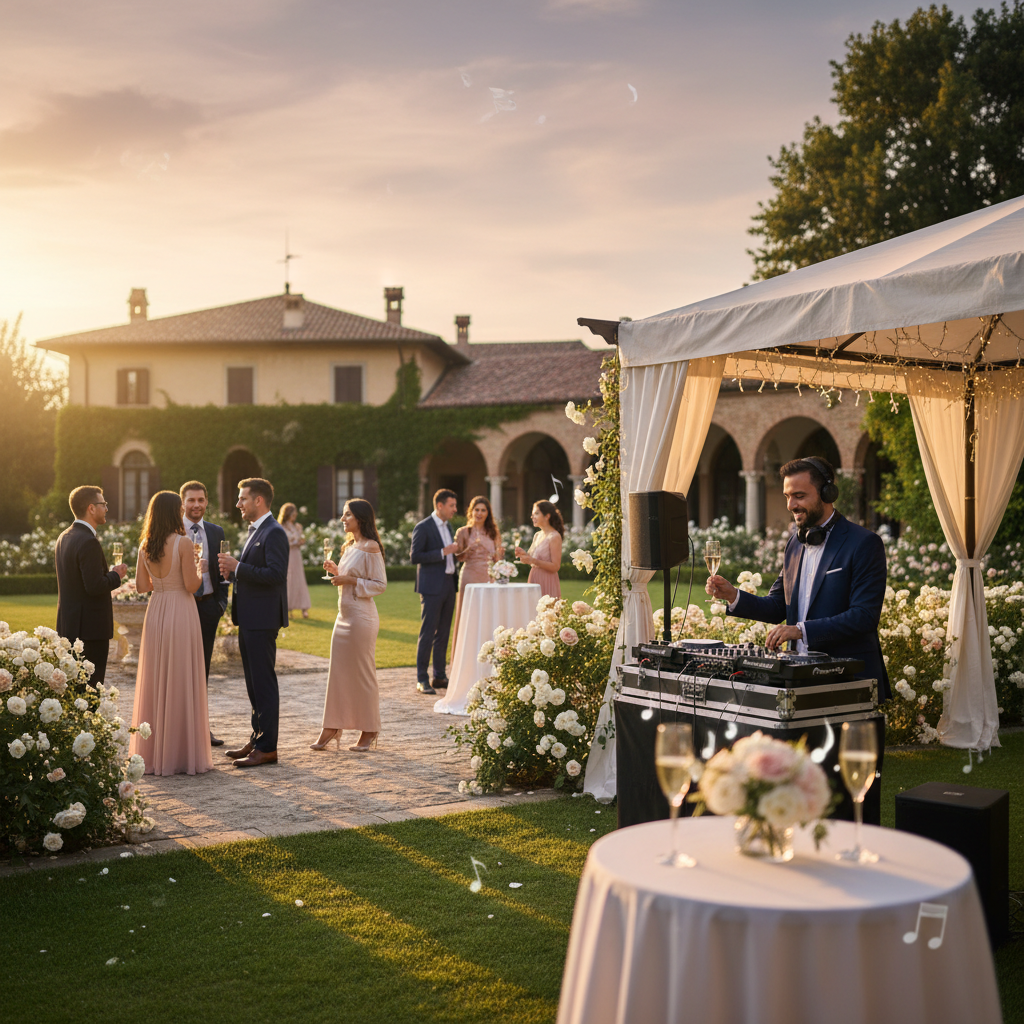Ambiance musicale douce de fin de soirée de mariage