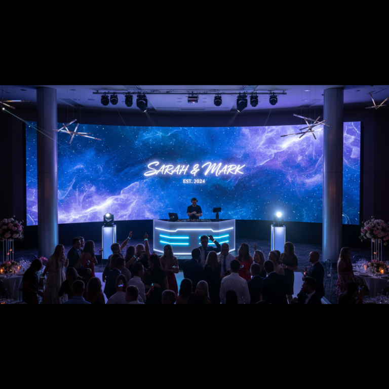 LED walls et écrans géants au mariage : la tendance qui transforme les salles