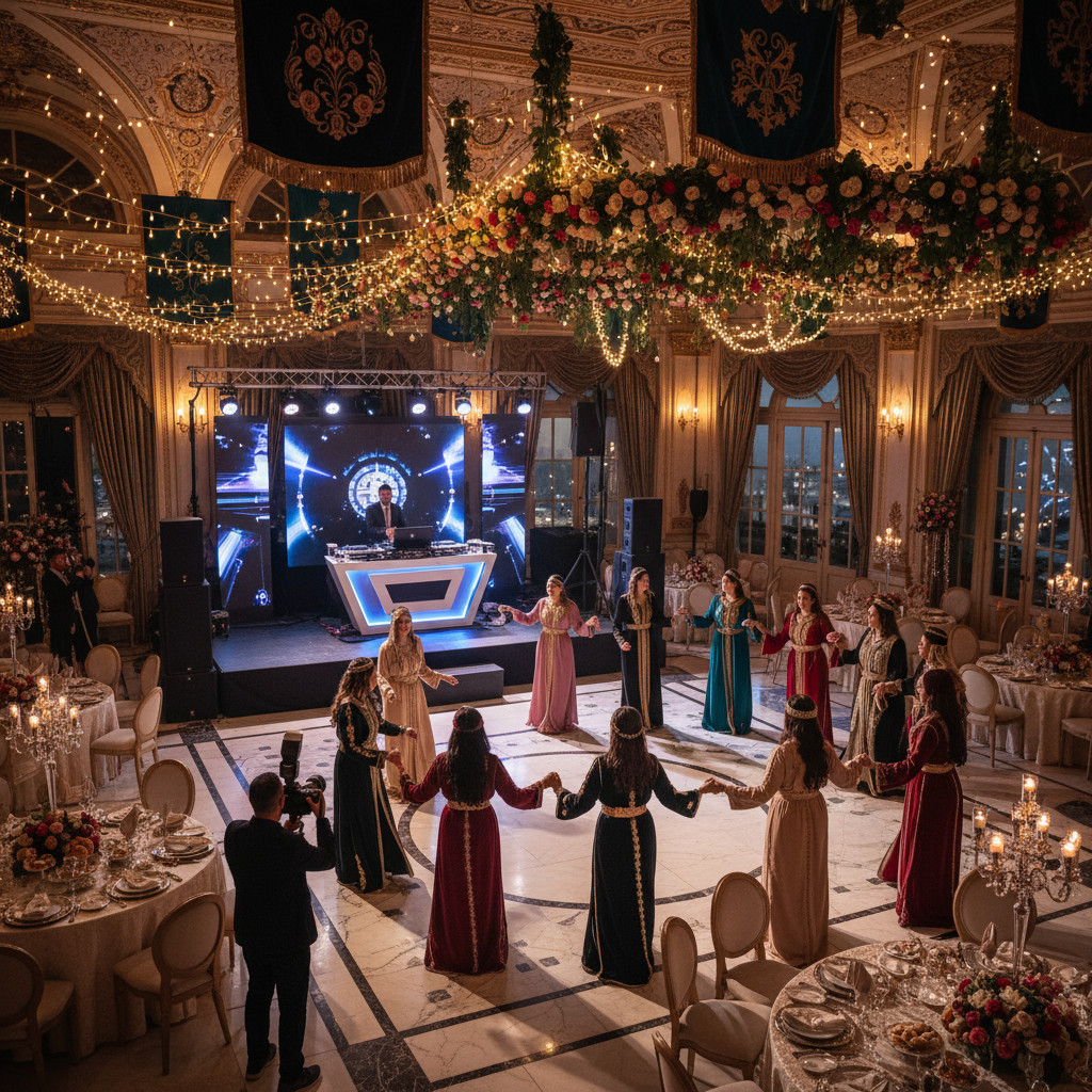 Soirée de mariage algérien avec DJ et danse