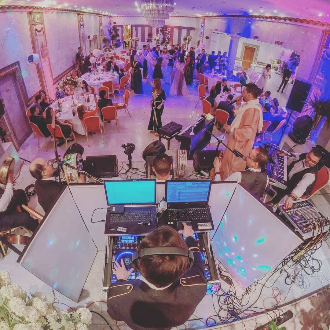 Régie DJ et orchestre oriental live lors d'un mariage aux Salons Hoche à Paris
