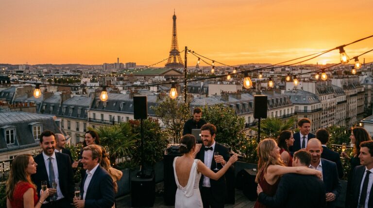 Mariage sur un rooftop en Île-de-France : le guide DJ